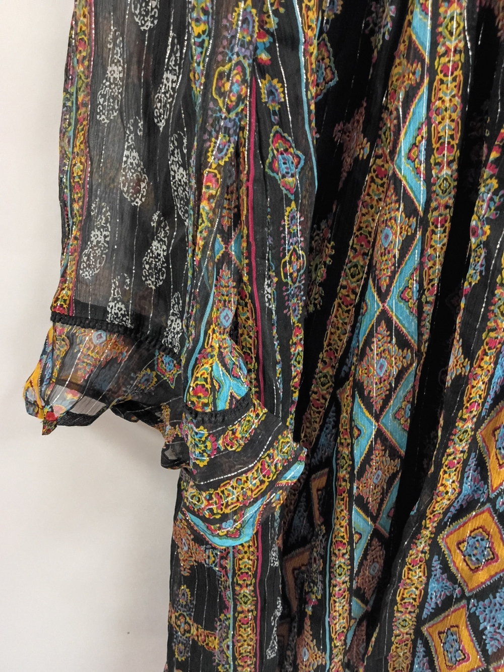 Anthropologie Akemi + Kin "Sheria" Metallic Embroidered Dress - Picture 7 of 9